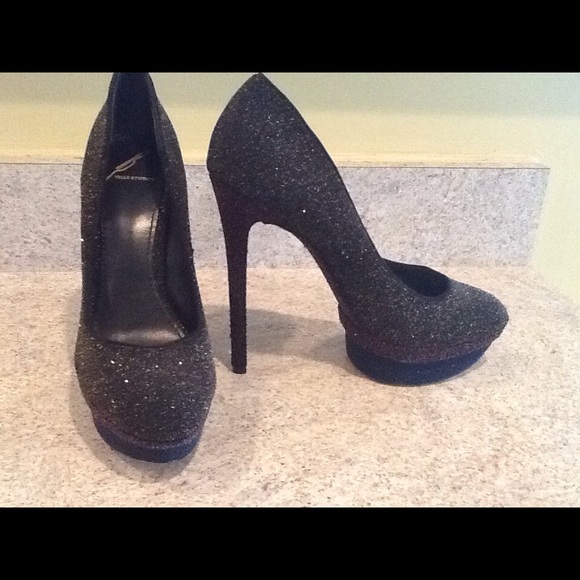 Brian Atwood platform badazz pumps DARK SPARKLE NWT SIZE 8.5 😱😱😱 - Picture 3 of 8